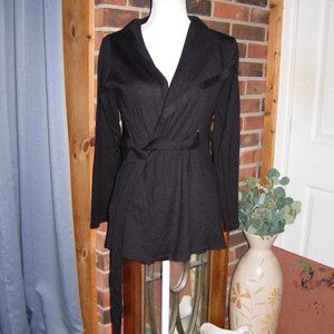 martino midali made in Italy black wrap cardigan size 42 US M